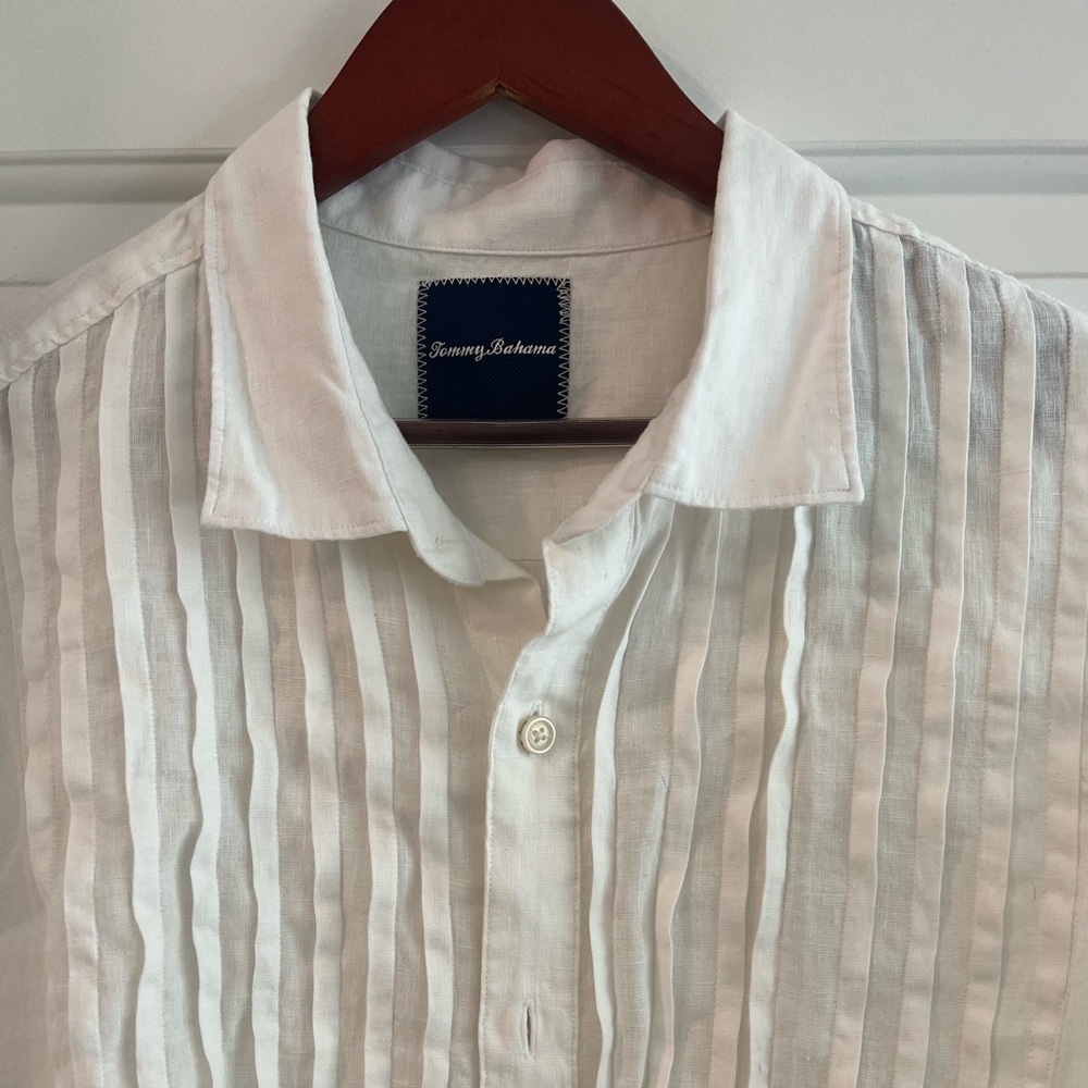 Tommy Bahama White Linen Button Down